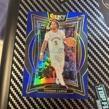 2024-25 Select BLUE HOLO SILVER PRIZM SP Stephon Castle RC San Antonio Spurs💥