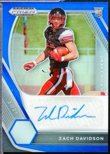 Zach Davidson Rookie 2021 Panini Prizm Draft Autographs Prizms Blue /149 #295 