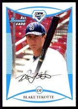 Blake Tekotte 2008 Bowman Draft Picks & Prospects #BDPP42 Padres MLB READ