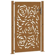 Garden Gate Black 41.3x80.7" Steel Light Design vidaXL