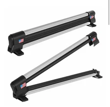 OUTPRIZE Ski Rack for Roof Rack, Extended Version Aluminum Snowboard Rack wit...