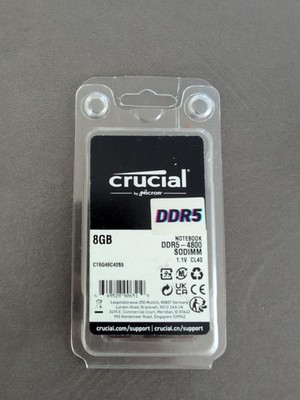 Crucial DDR5 RAM 8GB 4800MHz SODIMM auch 4800MHz CL46 - CT8G48C46S5