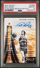 2024 PANINI SELECT RICK BARRY NEON ORANGE PULSAR FOTL AUTO /30 #IFS-RIC PSA 10