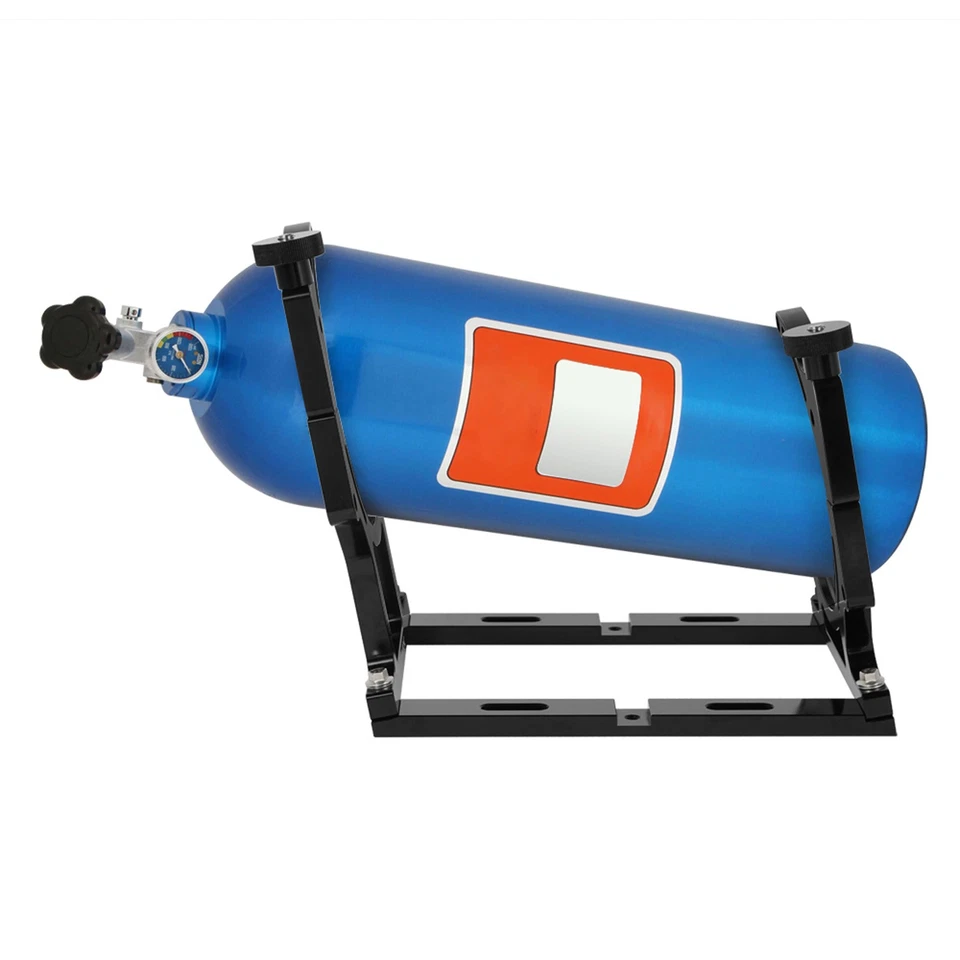 Soporte de botella individual de aluminio de óxido nitroso de 7" montaje negro anodizado Foto 2 de 4