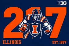 University of Illinois Fighting Illini 12x8in Metal Sign 217 Area Code New