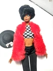 vintage Barbie /Poppy Parker - Modern  clone doll-redressed/ AA,  red  cape