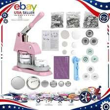 Button Maker Machine Badge Pin Machine 1" 1.25" 2.25" 300Free Parts Press Kit US