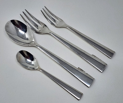 Christofle France Vertigo Flatware Silverplate Set of 4