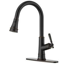 Bronze Kitchen Faucet With Pull Down Sprayer Oil Rubbed Bronze Singlehandle High