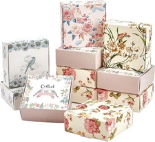 30 Pack Kraft Gift Box, 5 Style Flower Soap Boxes Gift Wrapping Box Cookie Treat