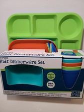 Kid's Dinnerware Set 4 place setting 24 piece Different colors to choose NEW