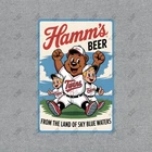 Vintage Hamms Beer Sign Minnesota Twins Baseball Bear Metal #850578