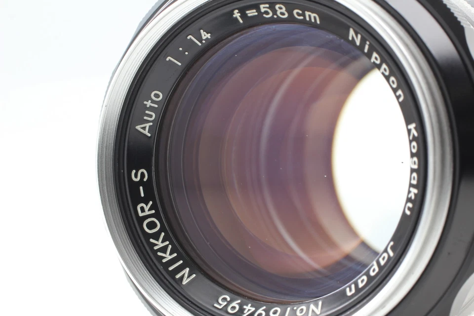 [Casi COMO NUEVO] Lente Nikon Nippon Kogaku Nikkor-S Auto 5,8 cm 58 mm f1,4 MF de Japón Foto 3 de 4