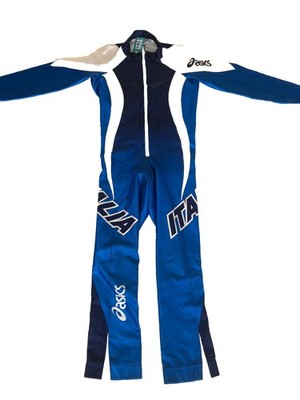 Italienischer Wettkampf Asics All In One Skianzug Gr. Taille 28'' #161    