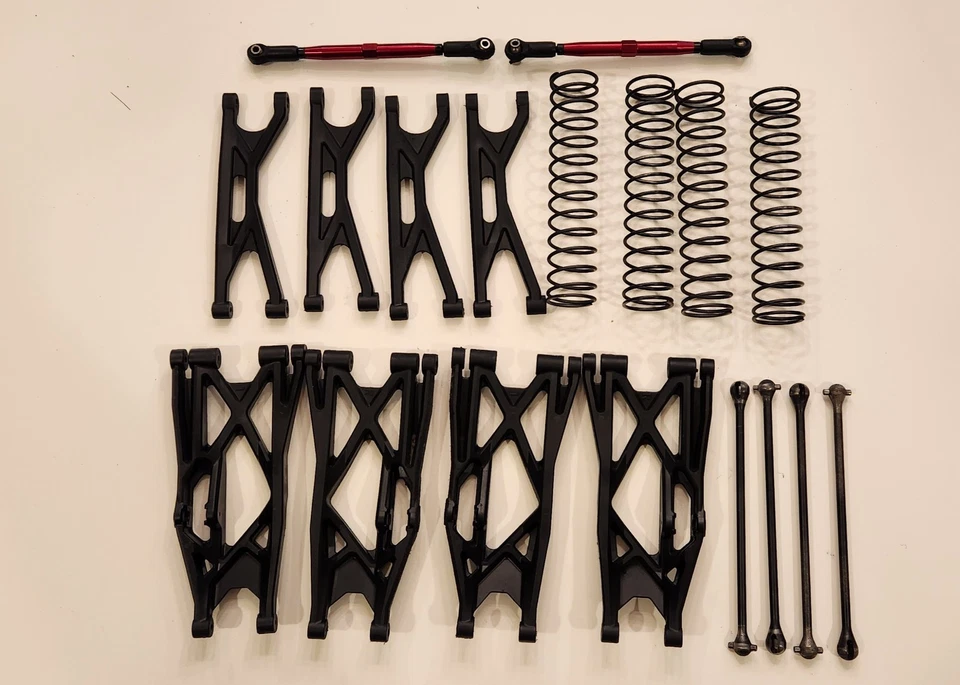 Lote de piezas X Maxx después de la conversión Widemaxx: eslabones de dirección de aluminio Traxxas Foto 3 de 4