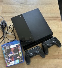 Sony PlayStation 4 PS4 500GB Black PAL Bundle 2 Controllers Power Cable FIFA 21