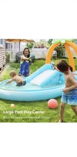 Sable Inflatable Play Center Pool w Slide Kids Garden Backyard Sprinkler NIB