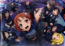 Love Live! Sonnenschein!! Aqours A3 Clear Poster Dengeki G's Magazine Bonus