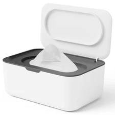 Wipes Dispenser, Wipe Holder for Baby & Adult,  Refillable Baby Wipe Container, 