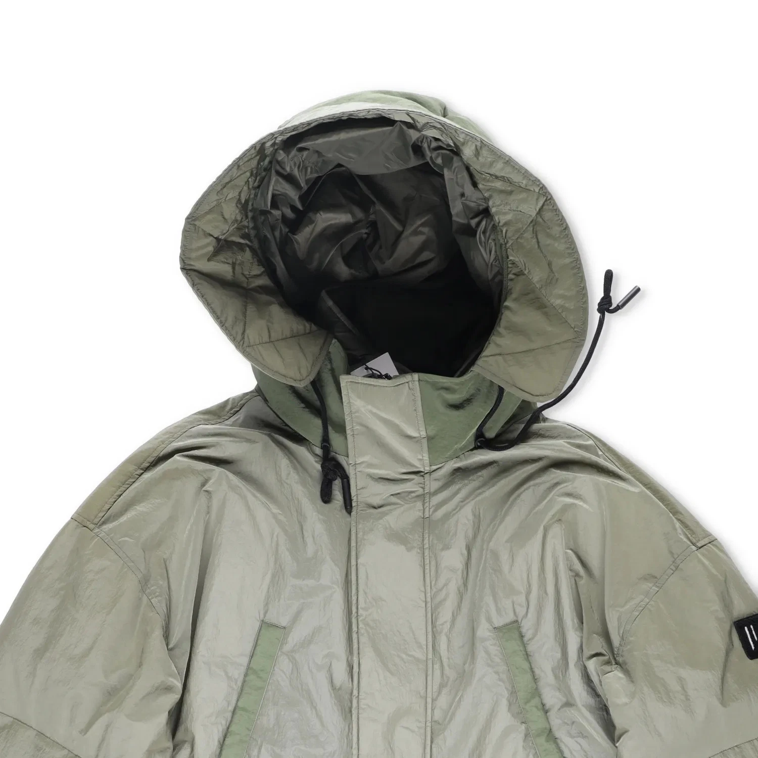HOLDEN Mens Green Parka Coat Softshell Stand Up Collar Zip Closure M RRP 800 image 2