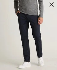 New Quince Pro Tech  Mens Comfort  Pant Midnight Black Golf Pants 32x32 $100