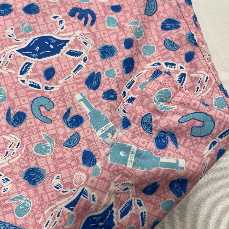 Peter Millar Sea Side Crab Shrimp Beer Clam Swim Trunks - XL (38x7.5”) - Image 2 of 4