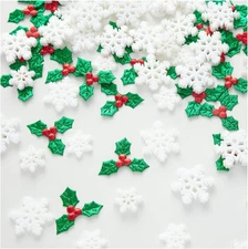 160PCS Mini/Small/Miniature Christmas 160pcs, Traditional Holiday Colors 