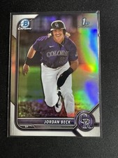2022 Bowman Chrome Draft Jordan Beck Refractor Card