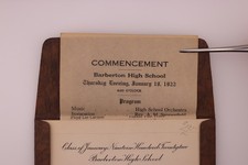1922 Barberton High School Graduation Program Unused Marbled Design