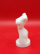 45 RPM RECORD WHITE PLASTIC NUDE TORSO ADAPTER INSERT- NEW