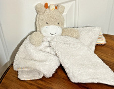 2018 Little Me Cream Giraffe with Stripes on Back Lovey Security Blanket