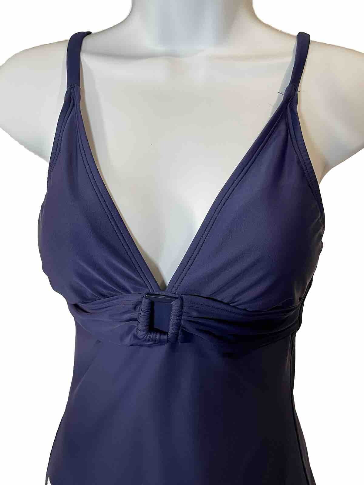 Swimsuit Speedo Moderate One-Piece Women's Size 6 Navy Blue 54934-image