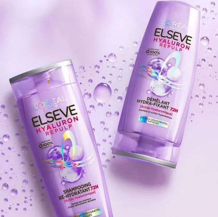 Shampoing et démêlant L'Oréal Elseve Hyaluron Repulp pour cheveux déshydratés