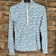 Tommy Bahama Print L/S 1/4 Zip Neck Knit Golf Tennis Pullover Top XS NWT