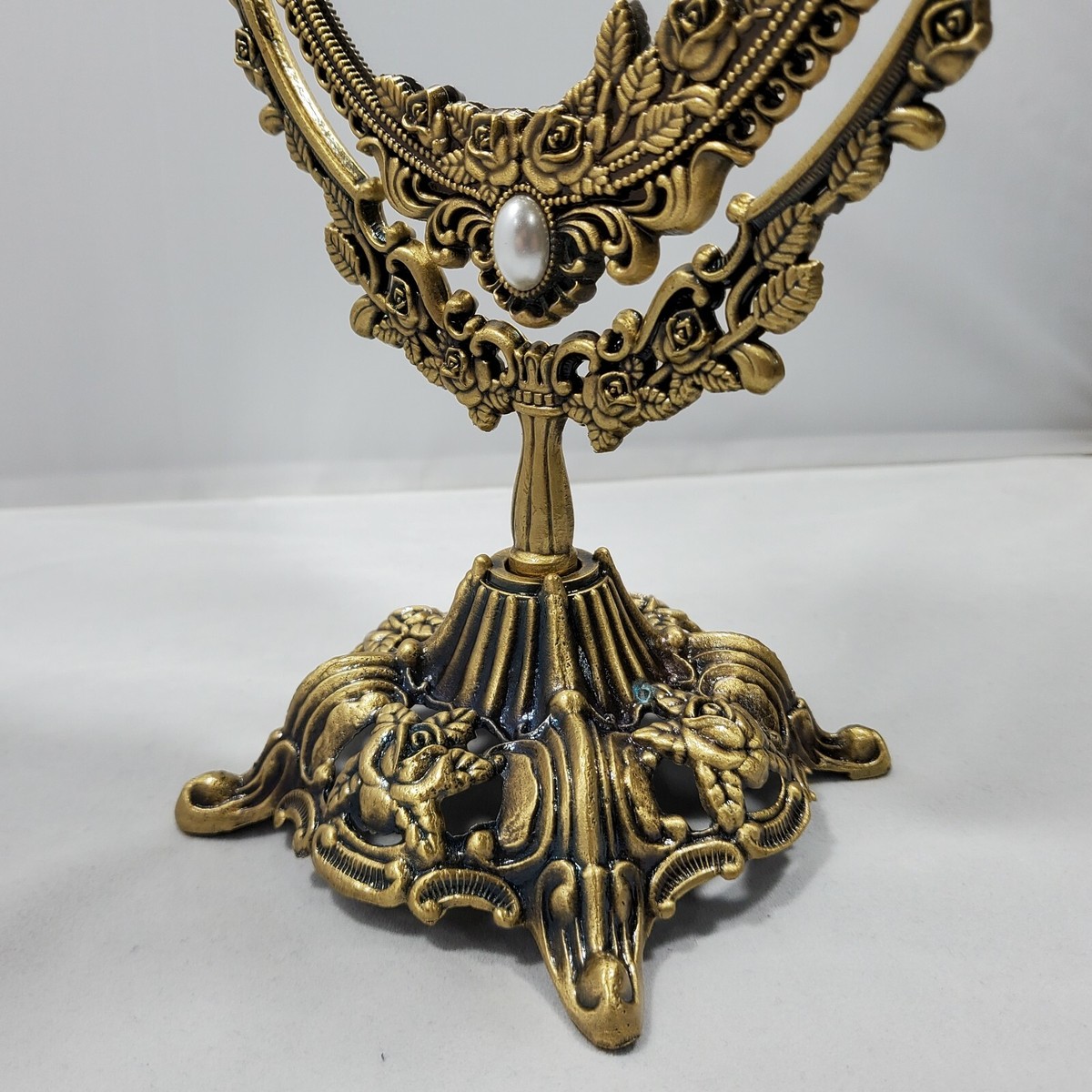 Miroir Ovale Sur Pied - Repro Victorien Vintage - Occasion