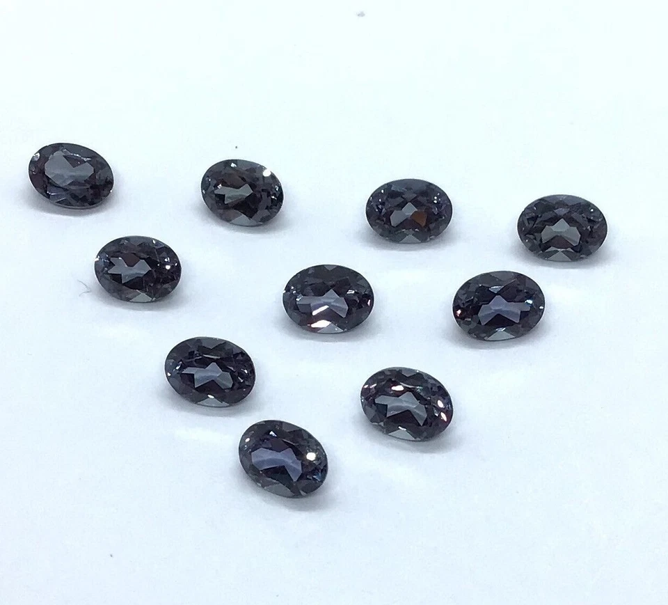 AAA Synthetic Alexandrite Nano Crystal Faceted Gemstone Oval Size 4x6 to 10x14mm - Image 3 of 4