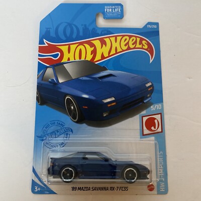 2021 Hot Wheels 89 Mazda Savanna RX-7 FC35 #176 Blue HW J-Imports