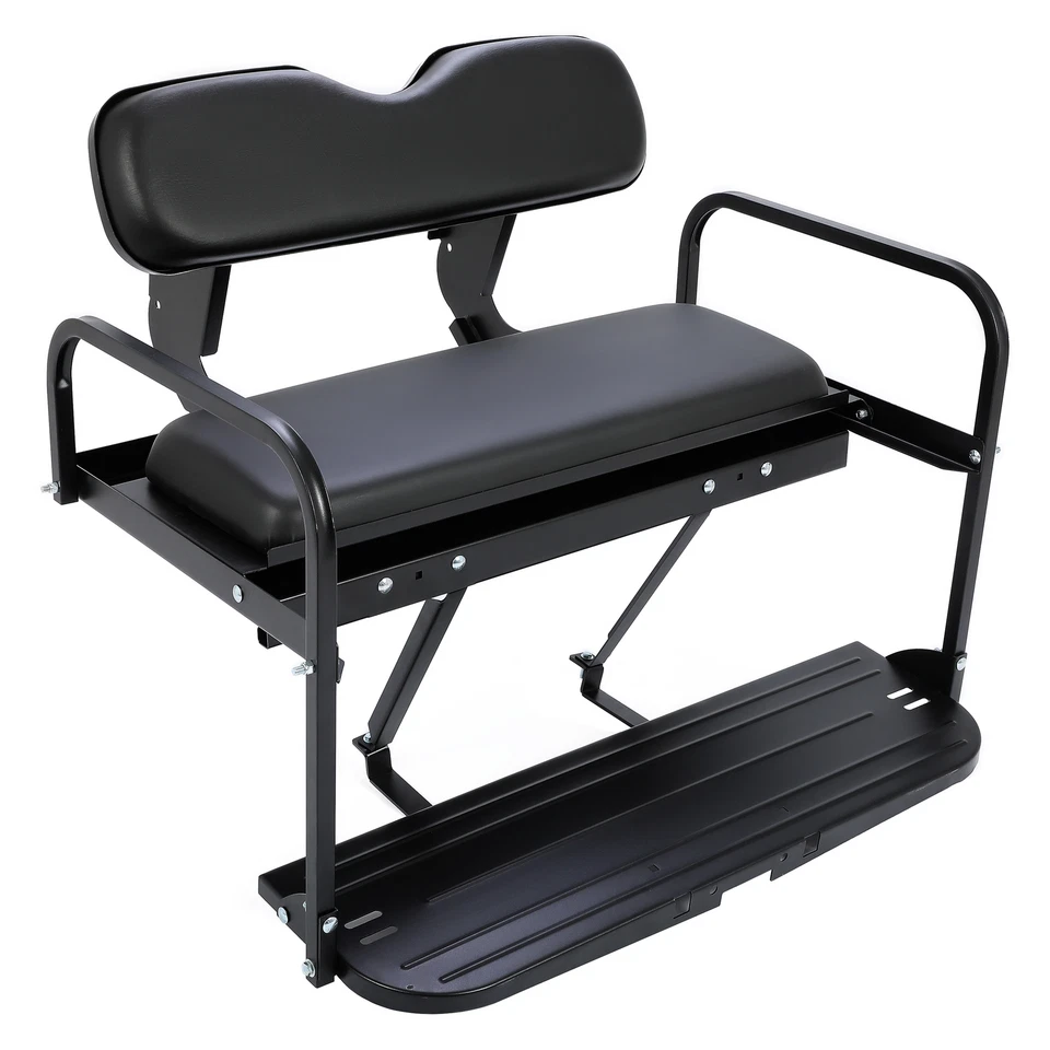 Kit de asiento trasero abatible asiento trasero para carro de golf Yamaha G14 G16 G19 G22 acero negro Foto 4 de 4
