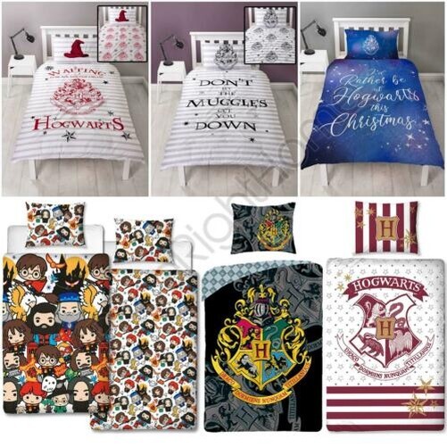 Official Harry Potter Duvet Cover Set - Single, Double, or King Size Bedding