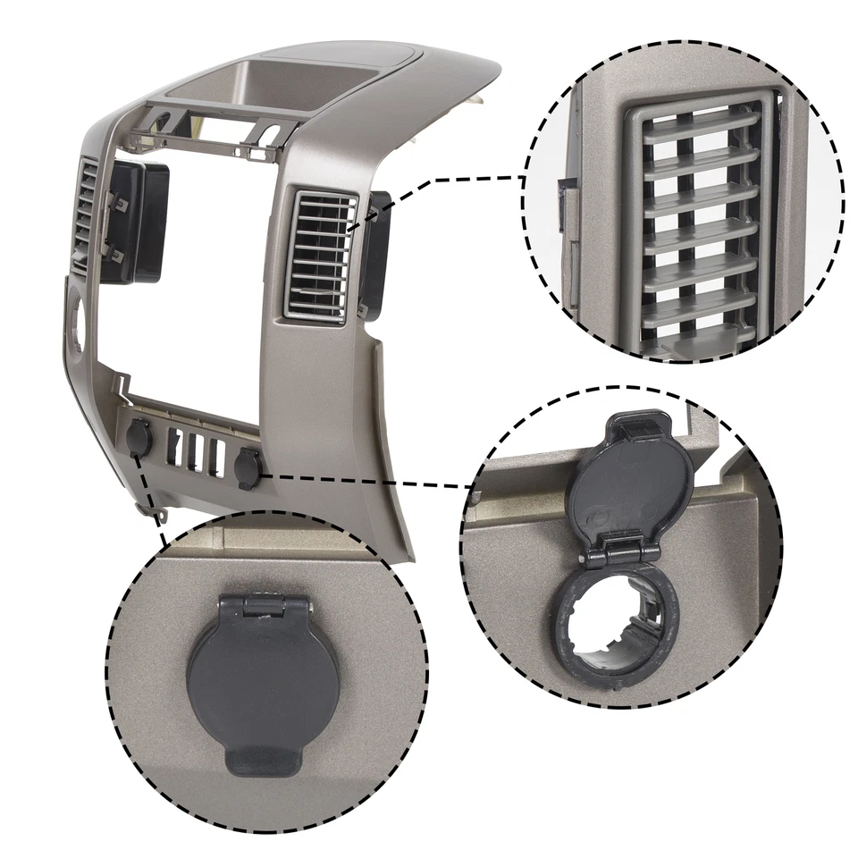 Cuadro de instrumentos apto para 04-06 Nissan Titan Armada panel de instrumentos tablero radio bisel Foto 4 de 4