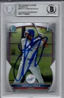 Josue De Paula Dodgers 2023 Bowman Chrome Autographed Signed Rookie Card Beckett