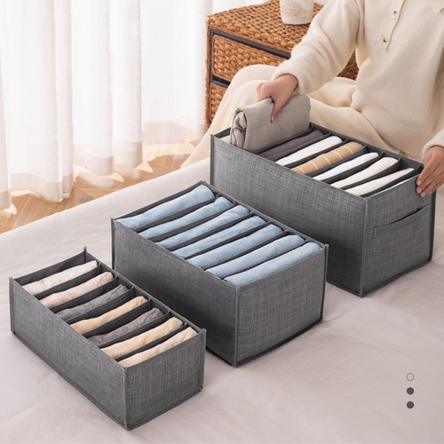 Schrank Aufbewahrungsbox Schublade Organizer Faltbar Kleiderbox T-Shirt Jeans Leggings - Bild 2 von 17