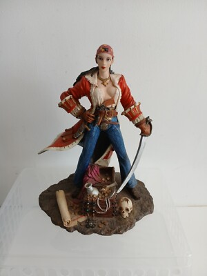 Summit Collection Myth & Legends Frau weibliche Piratin Schatztruhe Statue 10''