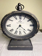 Vintage Cafe des Marguerites Mantel Desk Clock French Provenical Style