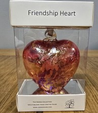 The Sienna Collection Mouthblown Handcrafted Glass Friendship Heart Ornament NIB