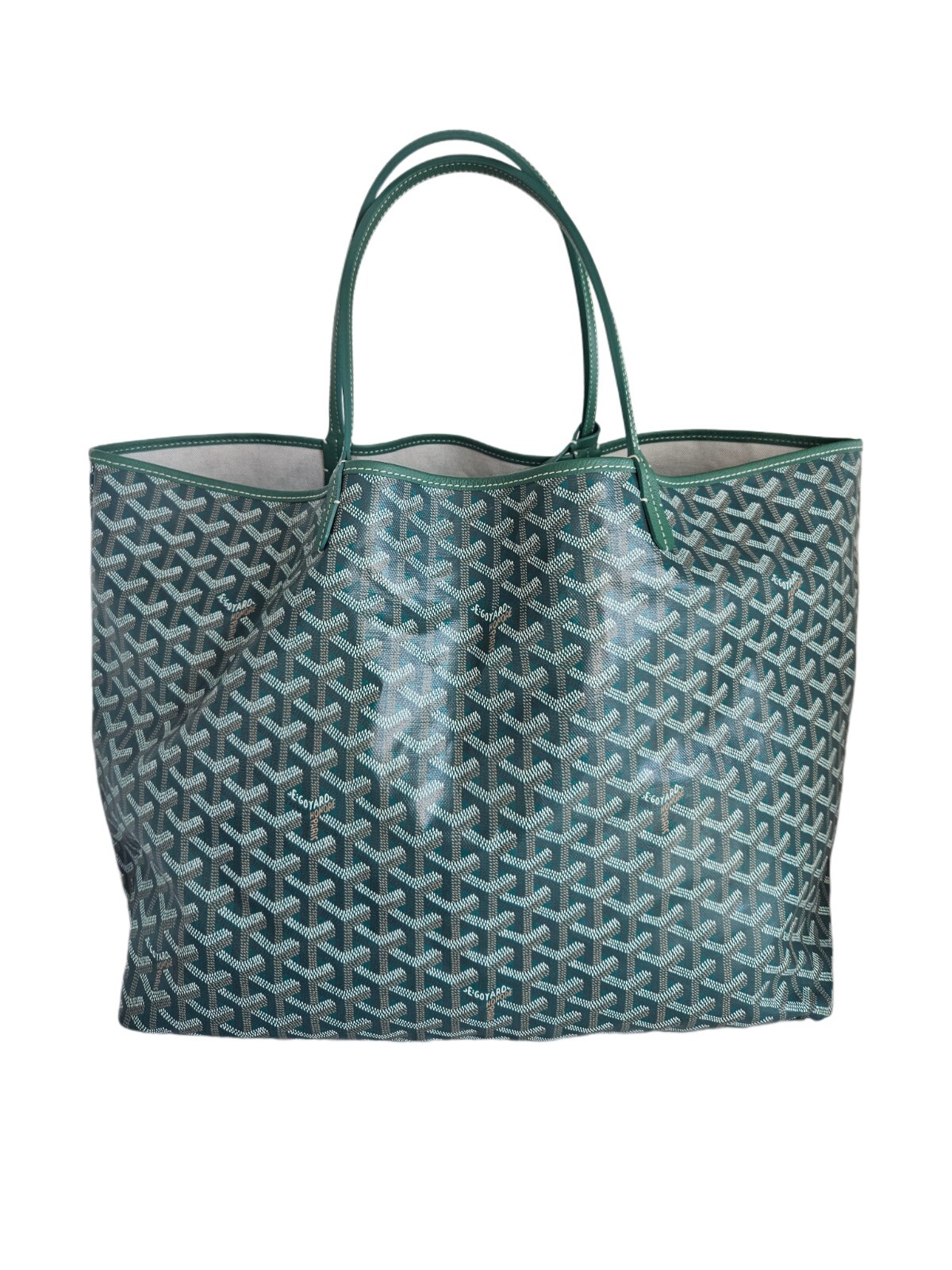 Goyard Green Goyardine Leather Saint Louis GM Tote Bag