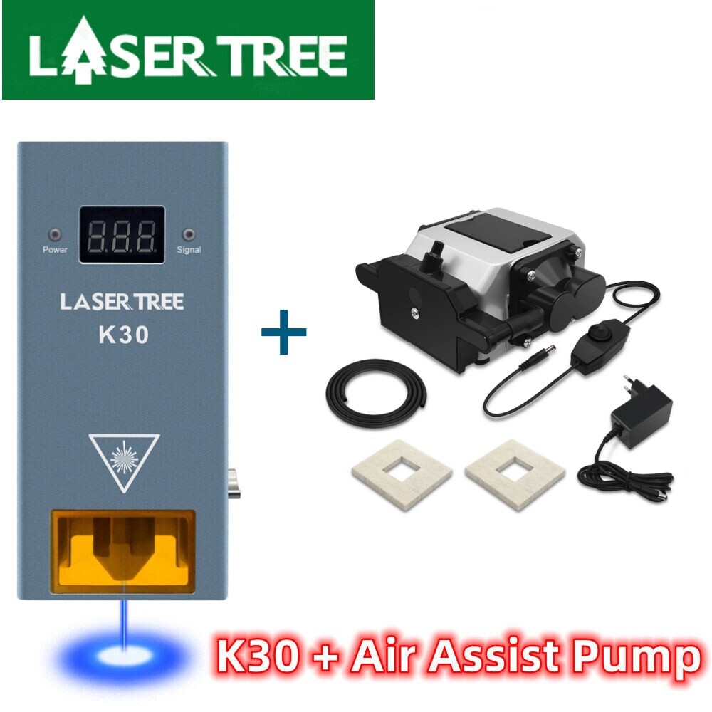 30W Laser Cutter Module Head+Air Assist Pump Kit for Laser Engraver Cutting