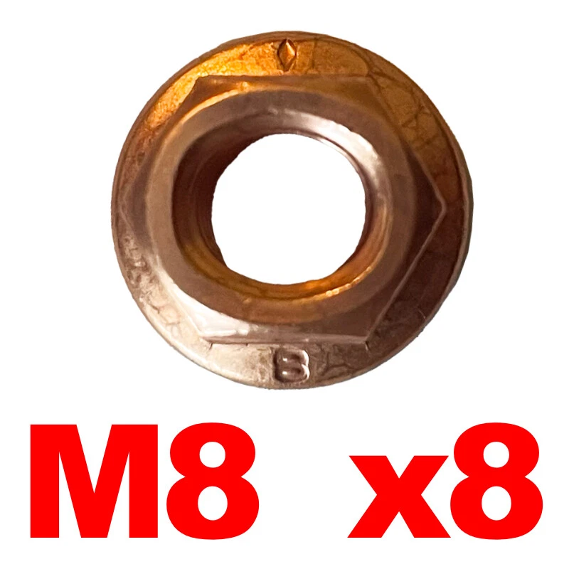Tuerca de cobre M8 x8 para sistema de escape para Porsche VW BMW Audi Mercedes Foto 2 de 2