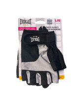 Everlast F.I.T Fitness Grey Black Gloves Exercise Men's Large Weight Lifting