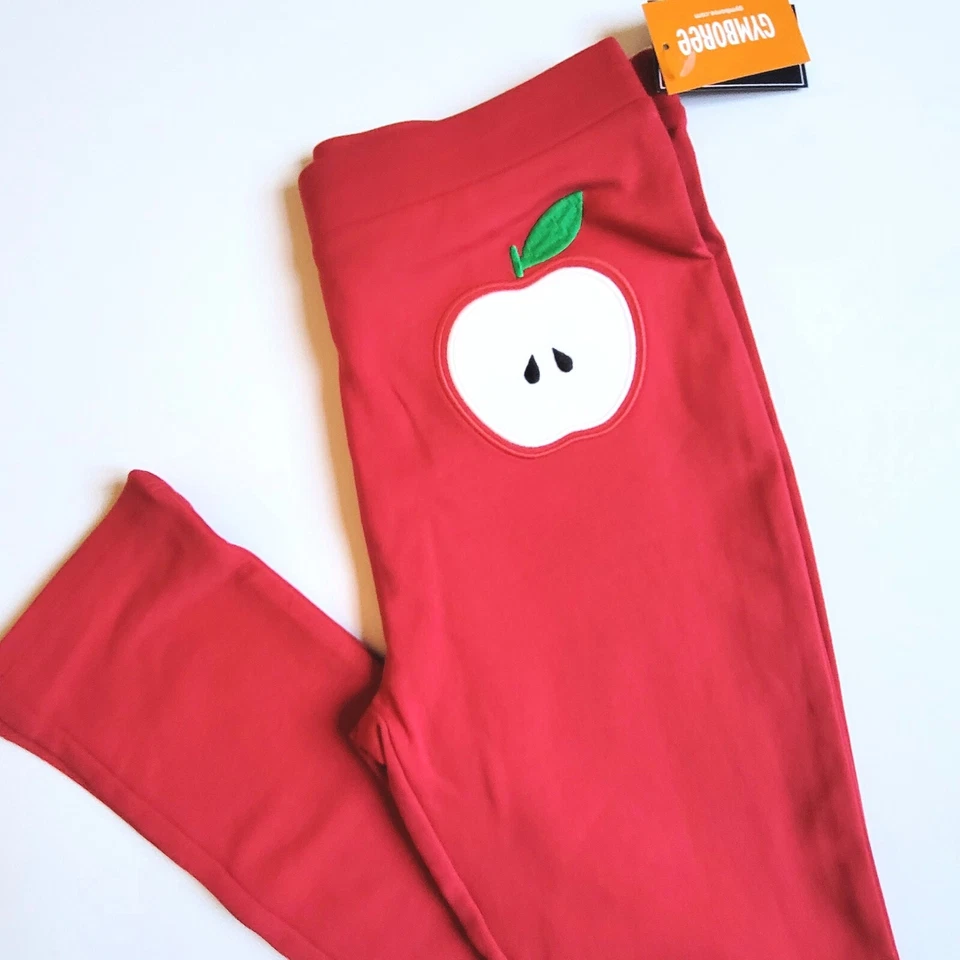 Pantalones Legging Gymboree Niñas Talla 12 Cabeza de la Clase Rojo Manzana Ponte Nuevos con Etiquetas Foto 3 de 3